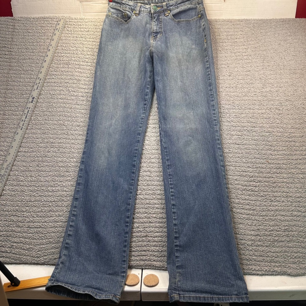L.paseo Jag Jeans Straight Leg Denim 6 Blue Vintage Y2K Aesthetic Minimalist